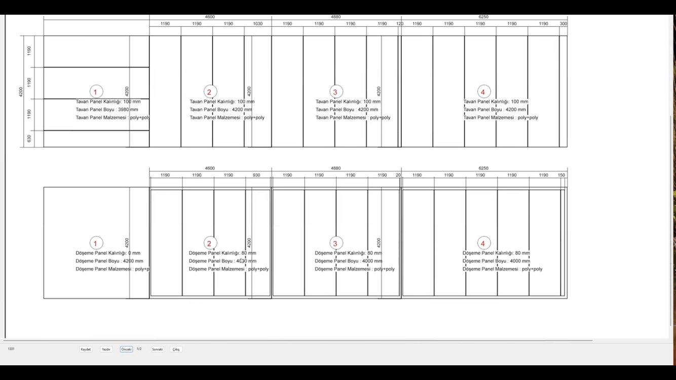 DXF çıktısı önizleme
