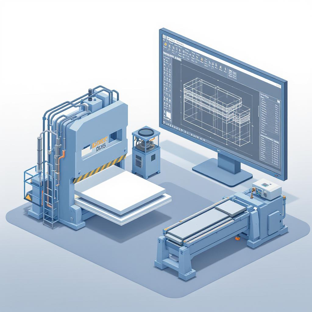 Soğuk oda üreticileri için üretim sahnesi - polyurethane press + CNC cutting + monitor screen